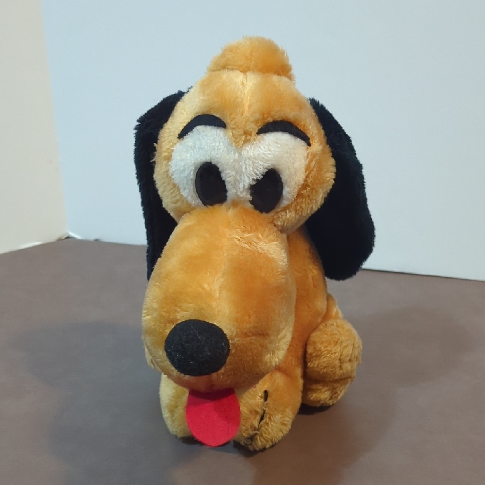 Vintage Disney Dog Pluto Plush Stuffed Animal Walt Disney Productions Made Korea